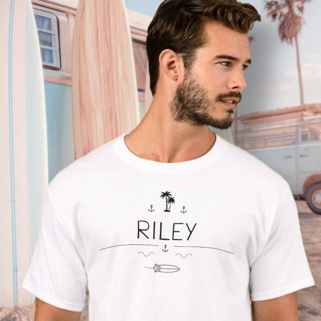 T-shirt Vintage Van Life Surfer Crew Men's (Vintage Van Life Surfer Crew Men's T-Shirt ©Susanne Sachers - Sunny Wanderlust 🌞✈️)