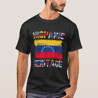 T-shirt Vintage Venezuela vénézuélien Flag Pride hispaniqu