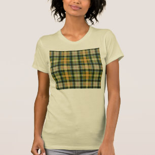 T-shirt Vintage vert orange St Patrick plaid motif