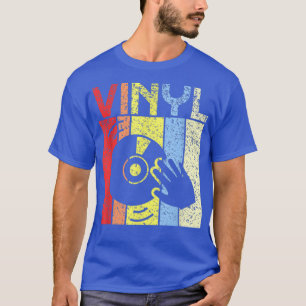 T-shirt Vintage Vinyl Turntable Dj Music Lover 3242