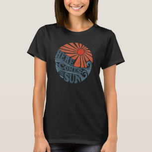 T-shirt Vintage Voici Le Sun Cute Retro 70's Beach V