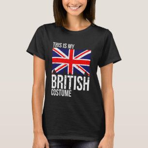T-shirt Vintage Voici mon costume Drapeau Britannique Desi