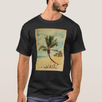 T-shirt Vintage voyage Aruba - Plage