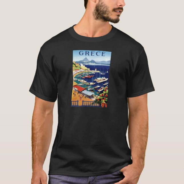 T-shirt Vintage voyage Athènes Grèce (Devant)