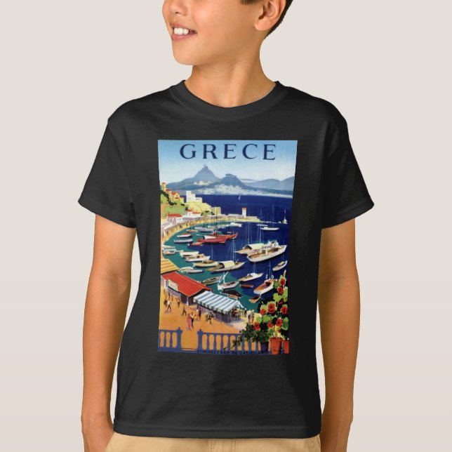 T-shirt Vintage voyage Athènes Grèce (Devant)