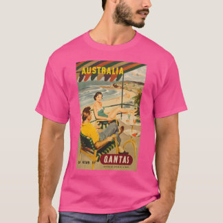 T-shirt Vintage voyage - Australie Qantas
