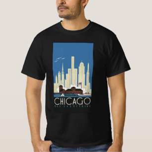 T-shirt Vintage voyage Chicago a tout City Skyline