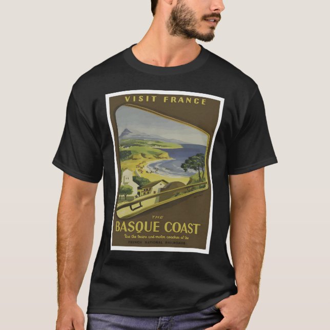 T-shirt Vintage voyage de la Côte Basque (Devant)