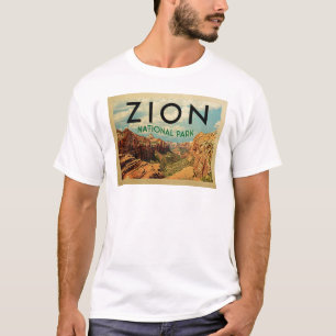 T-shirt Vintage voyage de parc national de Zion