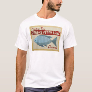 T-shirt Vintage voyage de poissons de lac ferry de Greers
