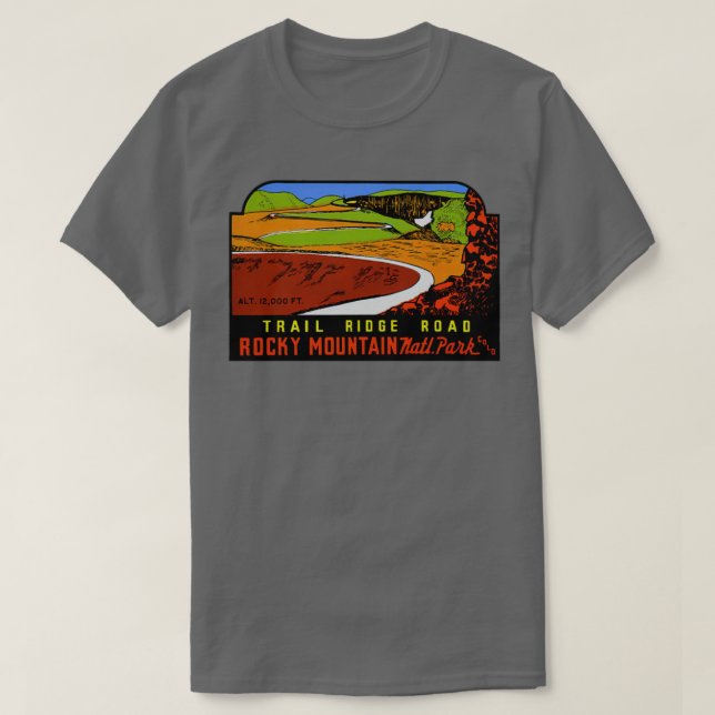 T-shirt Vintage voyage du chemin Trail Ridge (Design devant)