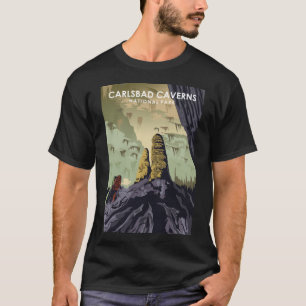 T-shirt Vintage voyage du parc national des Cavernes Carls