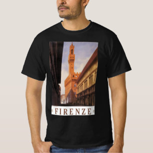 T-shirt Vintage voyage, Firenze, Florence, Palazzo Vecchio
