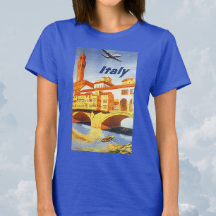 T-shirt Vintage voyage Florence Firenze Italie Pont Rivièr