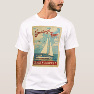 T-shirt Vintage voyage Maine de voilier de Kennebunkport