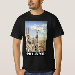 T-shirt Vintage voyage Milano Italie Cathédrale gothique D