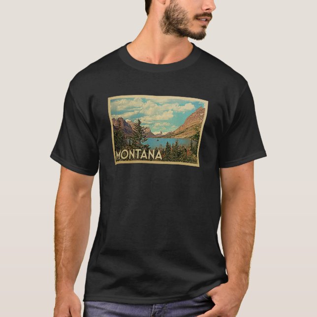 T-shirt Vintage voyage Montana (Devant)