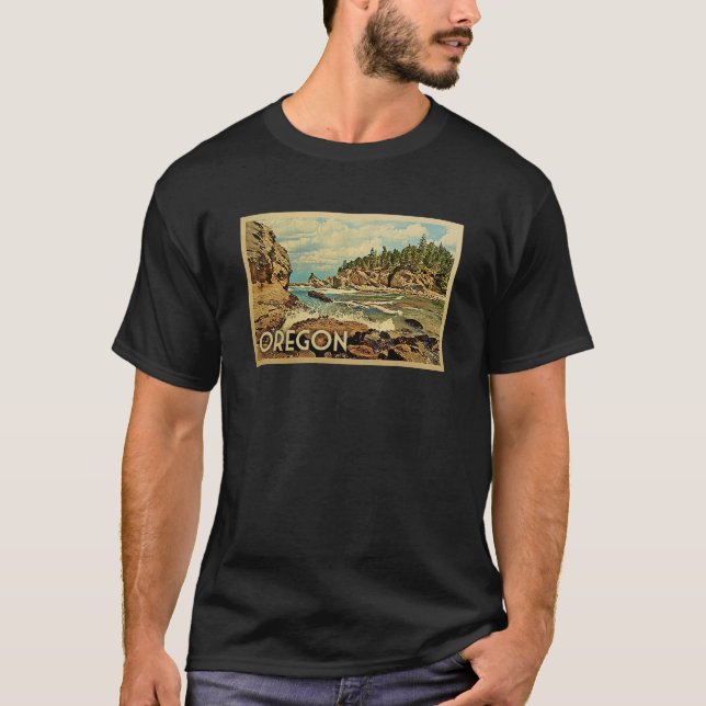 T-shirt Vintage voyage Oregon (Devant)