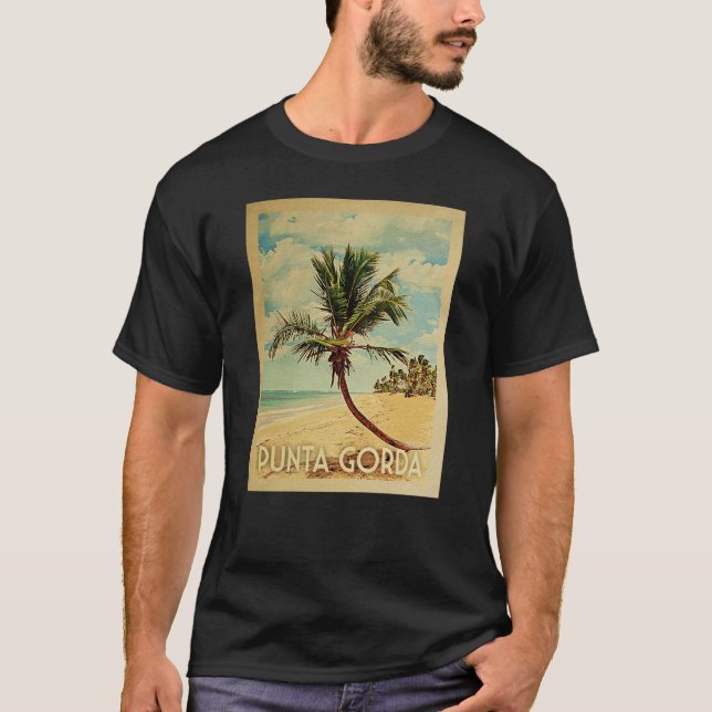 T-shirt Vintage voyage Punta Gorda - Plage (Devant)