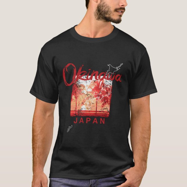 T-shirt Vintage voyage rétro japonais d'Okinawa (Devant)