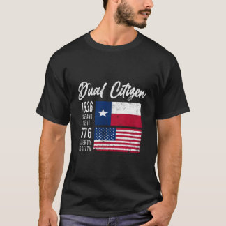 T-shirt Vintage Vrai Texan Double Citoyen Aimer Texas Et A