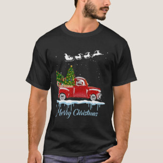 T-shirt vintage Wagon Noël en voiture Noël V