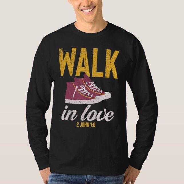 T-shirt Vintage Walk In Love Christian (Devant)
