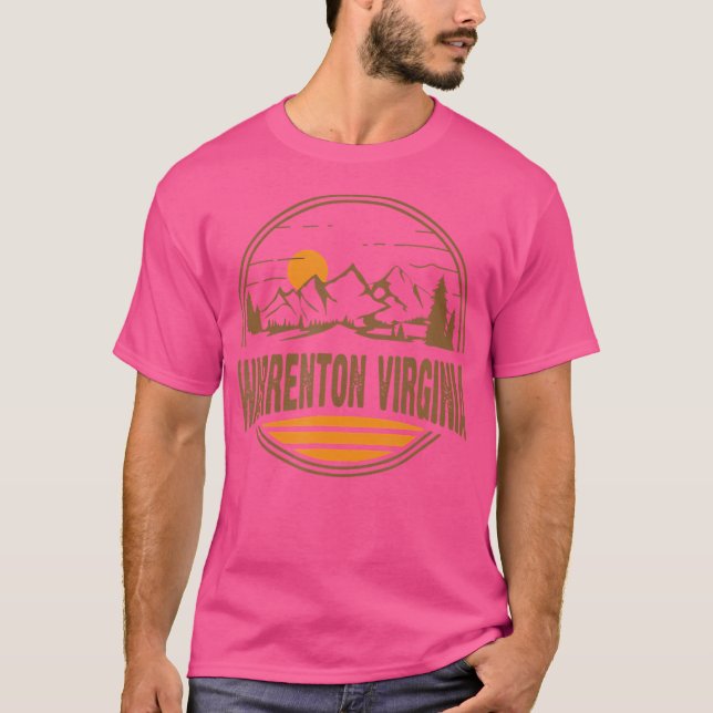 T-shirt Vintage Warrenton Virginia Mountain Randonnée Souv (Devant)