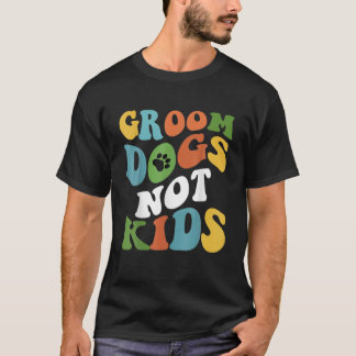 T-shirt Vintage Wavy Lines Groom Dogs