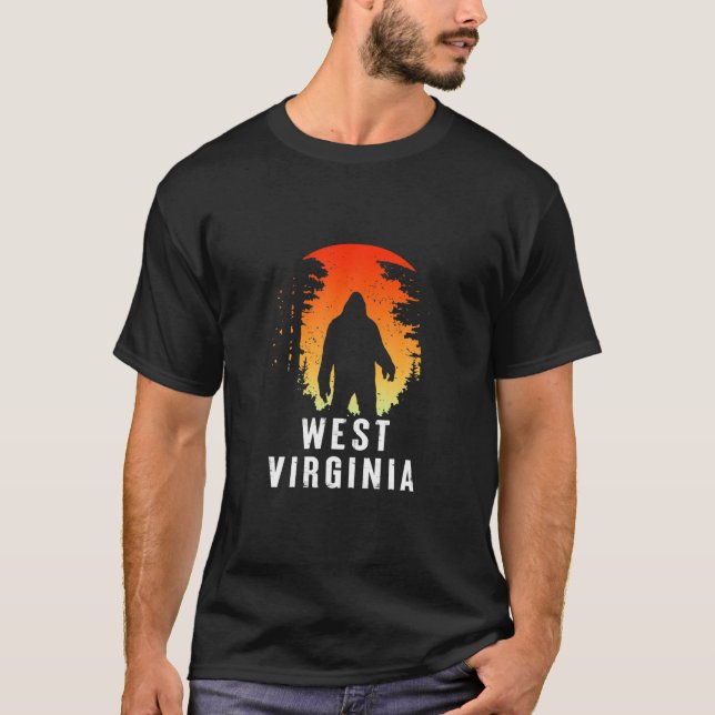 T-shirt Vintage West Virgina Bigfoot (Devant)