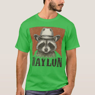 T-shirt Vintage Western Cowboy Waylon Raccoon pour Hommes