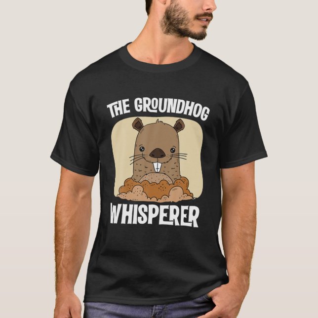T-shirt Vintage Whisperer Silhouette Ground Hog (Devant)