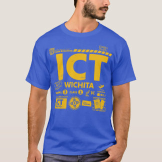 T-shirt Vintage Wichita ICT Airport Code Journée de voyage