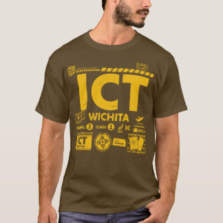T-shirt Vintage Wichita ICT Airport Code Journée de voyage