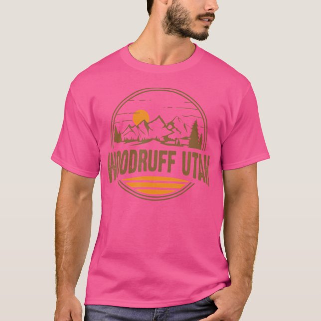 T-shirt Vintage Woodruff Utah Mountain Randonnée Souvenir  (Devant)