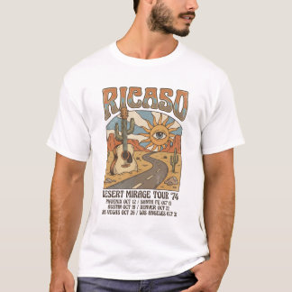 T-shirt Vintage World Tour 1974 Ricaso Desert Mirage Tour