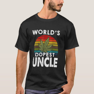 T-shirt Vintage Worlds Dopest Uncle Weed