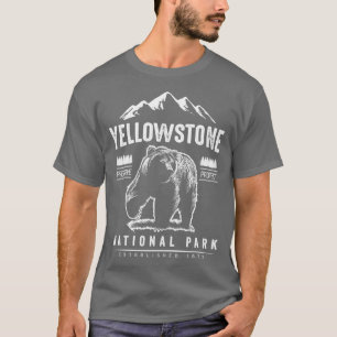T-shirt Vintage Yellowstone National Park Men and Women