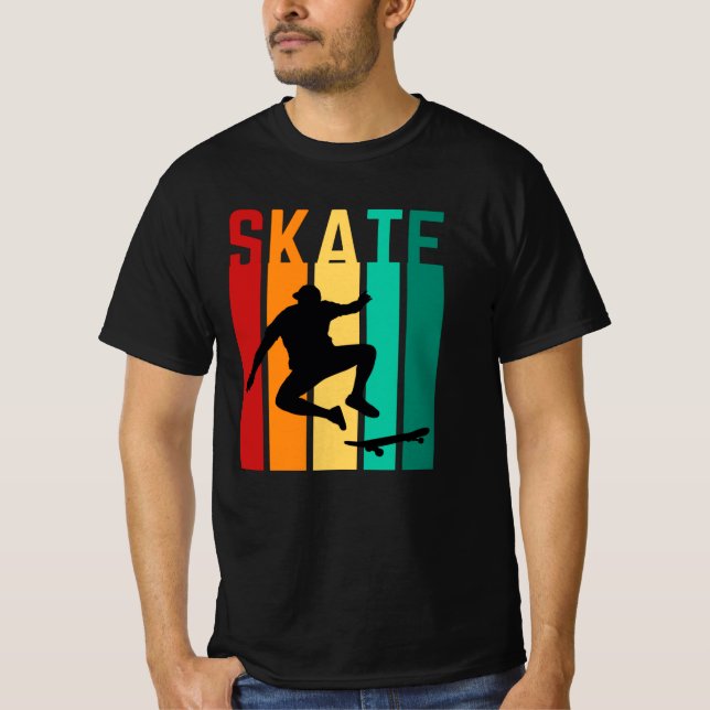 T-shirt Vintage Young man Patinage (Devant)