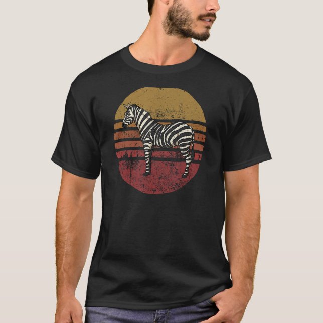 T-shirt Vintage Zebra Retro Style Zebra (Devant)