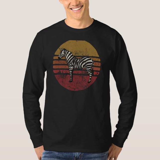 T-shirt Vintage Zebra Retro Style Zebra (Devant)