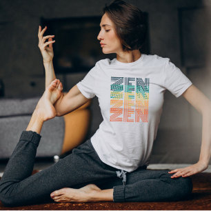 T-shirt VINTAGE ZEN Rainbow typographie colorée