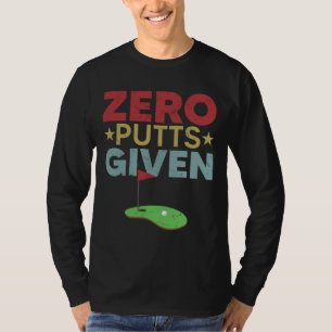 T-shirt Vintage Zero Putts Donné Drôle Fête des pères Golf