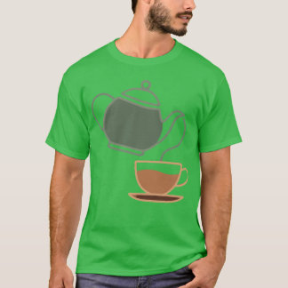 T-shirt Vintageea Kettle and Cup Silhouette vintage
