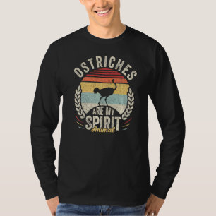 T-shirt Vintages Ostriches Rétro Sont Mon Esprit Animal Os