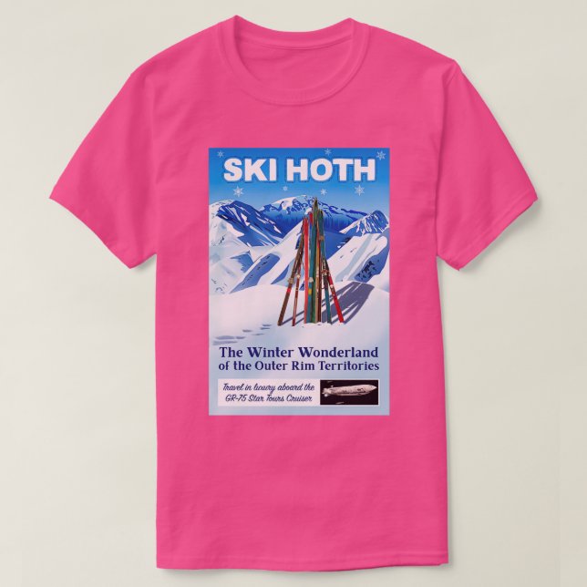 T-shirt VintageStyle Ski Hoth Travel (Design devant)