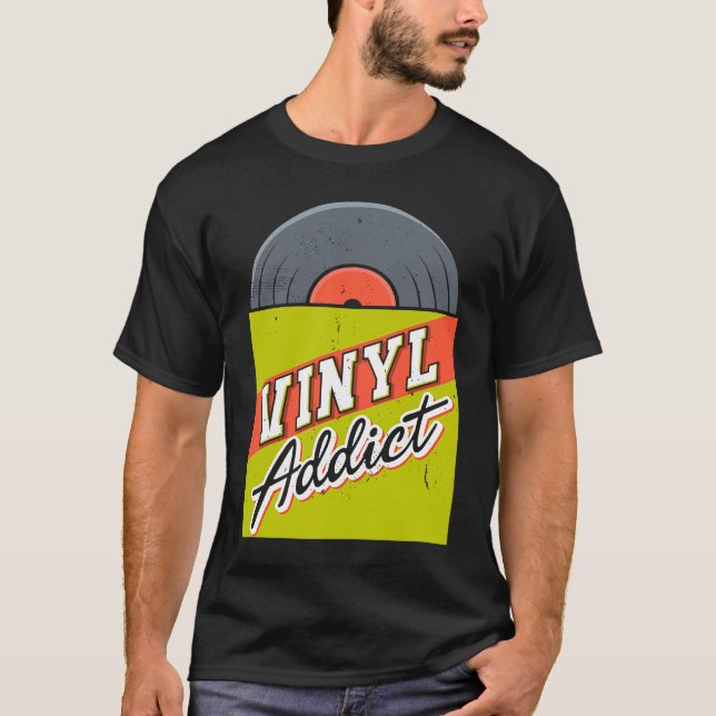 T-shirt Vinyl Addict (Devant)