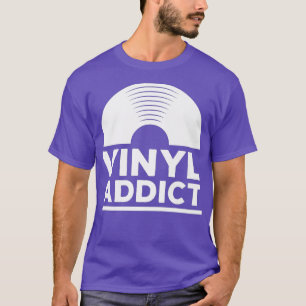 T-shirt Vinyl Addict Tee Retro Old School Music DJ