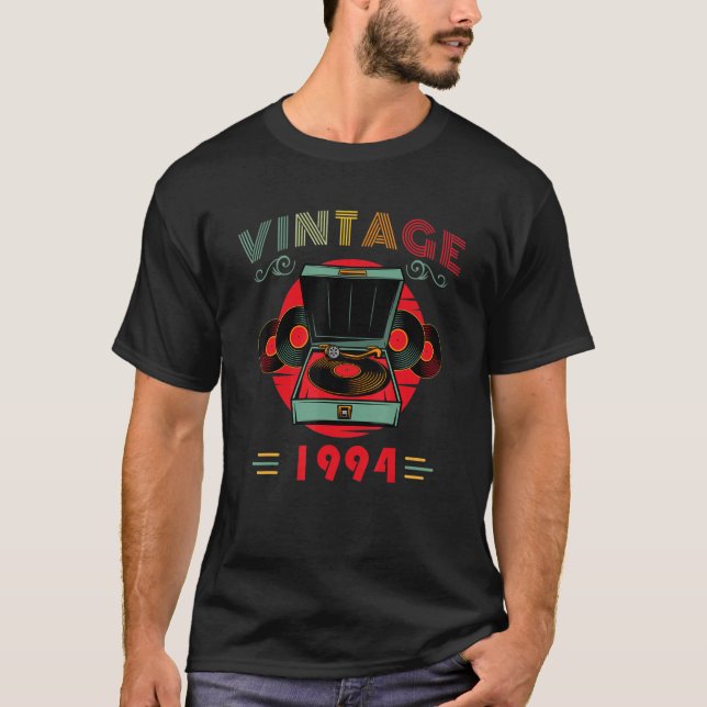 T-shirt Vinyl Lover Anniversaire de Music Lover et DJ 1994 (Devant)