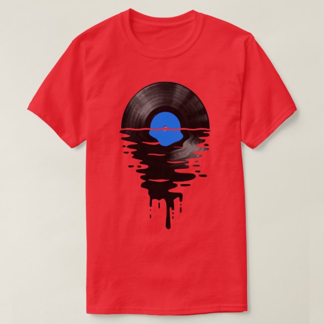 T-shirt Vinyl LP Music Record Sunset Blue (Design devant)